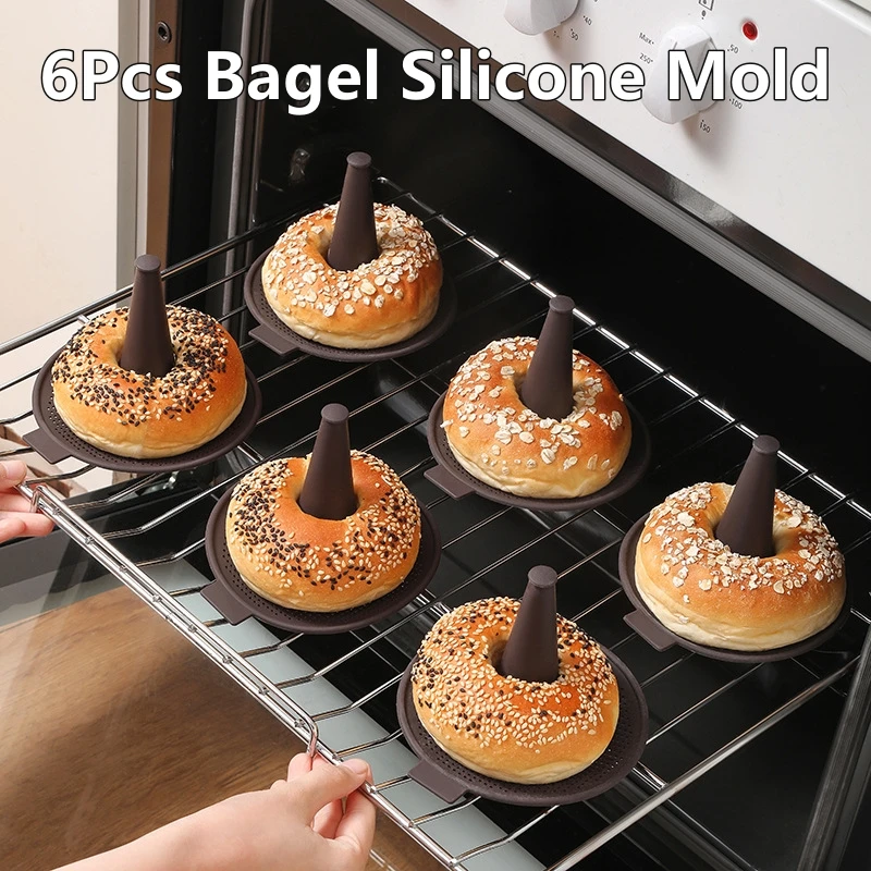 Donut Mold Silicone - 6 sztuk narzędzia do bajgów zestaw